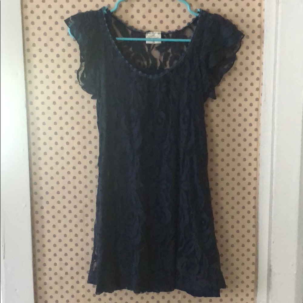 Navy lace dress